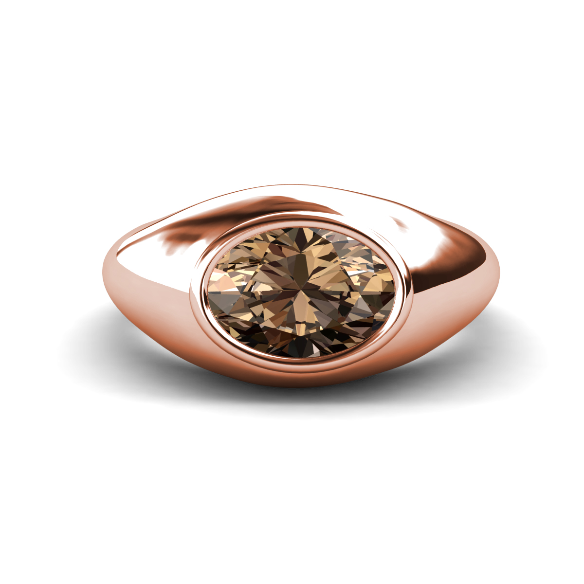 Dianne 1.75 ct Oval Shape Smoky Quartz Women Solitaire Engagement Ring 